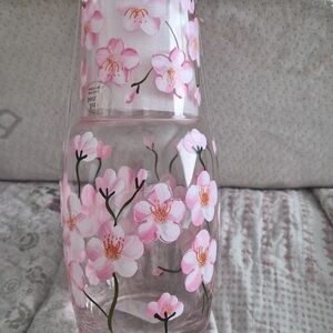 Cherry Blossom Glass Carafe Set